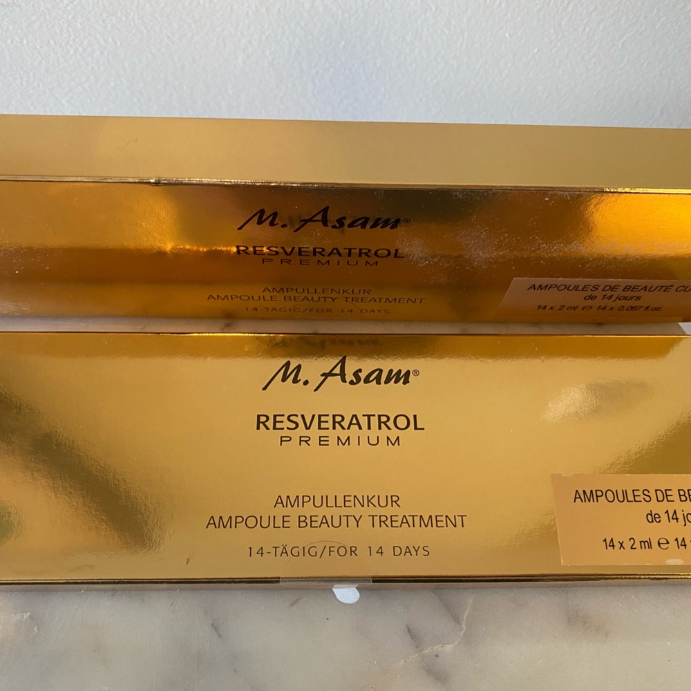 M Asam Resveratrol Premium Gold Ampoule Beauty Treatment New in Box.Rare Find x2